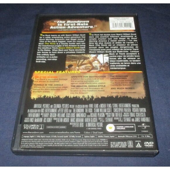 The Rundown (DVD, 2004, Canadian) The Rock, Seann William Scott - Picture 3 of 3